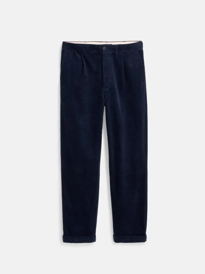 Alex Mill Standard Pleated Pant In Corduroy Dark Navy Men Suiting Blazers