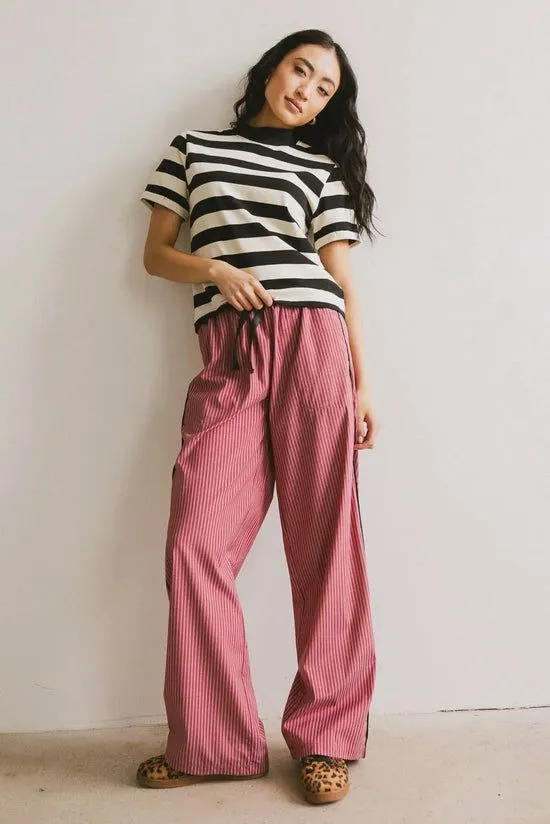 Bohme Grenna Striped Top In Black Black Women Tees and Tanks