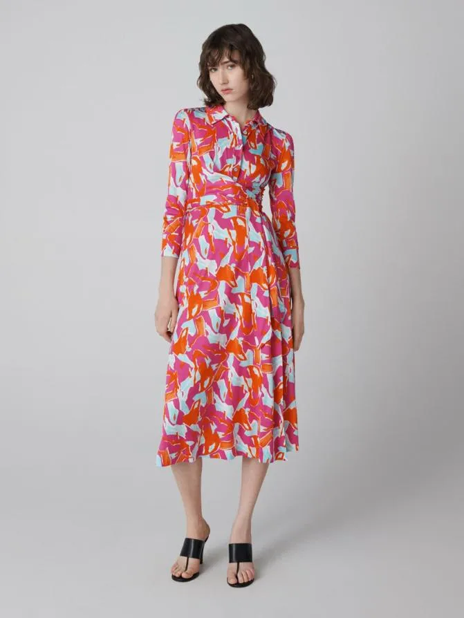 DVF Dresses Sana Dress Tiny Island Camo Pink 8211 Women