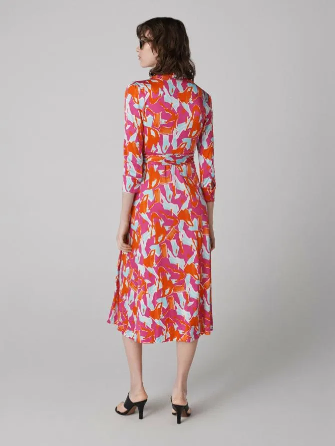 DVF Dresses Sana Dress Tiny Island Camo Pink 8211 Women