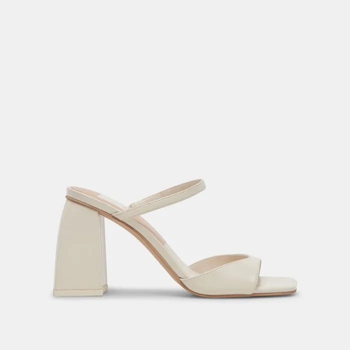 Heels Women Dolce Vita Jemmy Heels Ivory Crinkle Patent