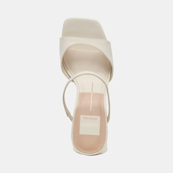 Heels Women Dolce Vita Jemmy Heels Ivory Crinkle Patent