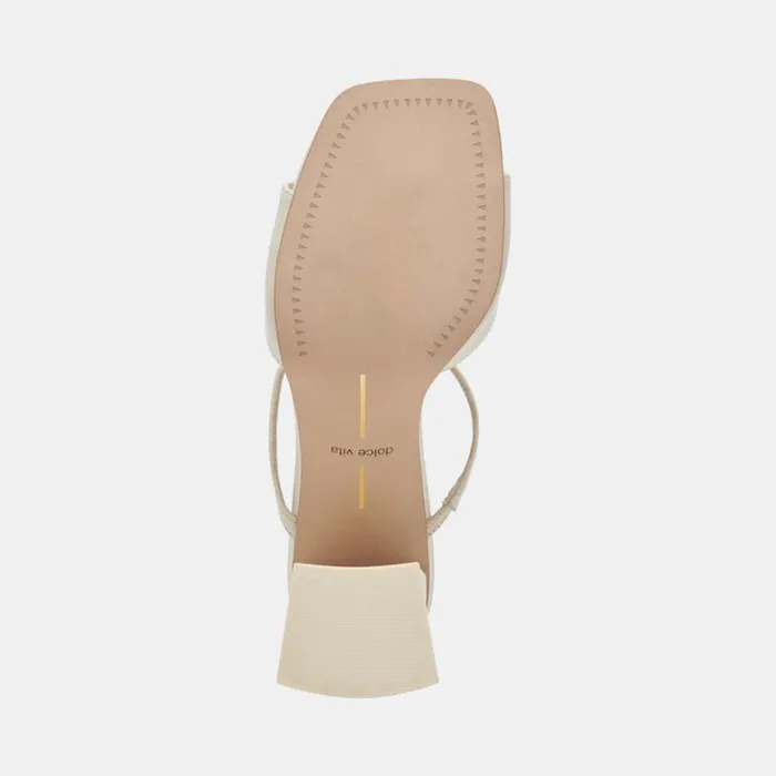 Heels Women Dolce Vita Jemmy Heels Ivory Crinkle Patent