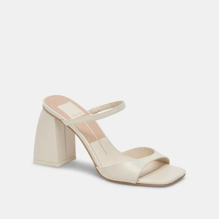 Heels Women Dolce Vita Jemmy Heels Ivory Crinkle Patent