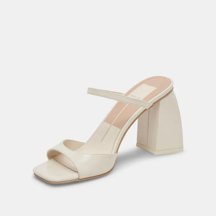 Heels Women Dolce Vita Jemmy Heels Ivory Crinkle Patent