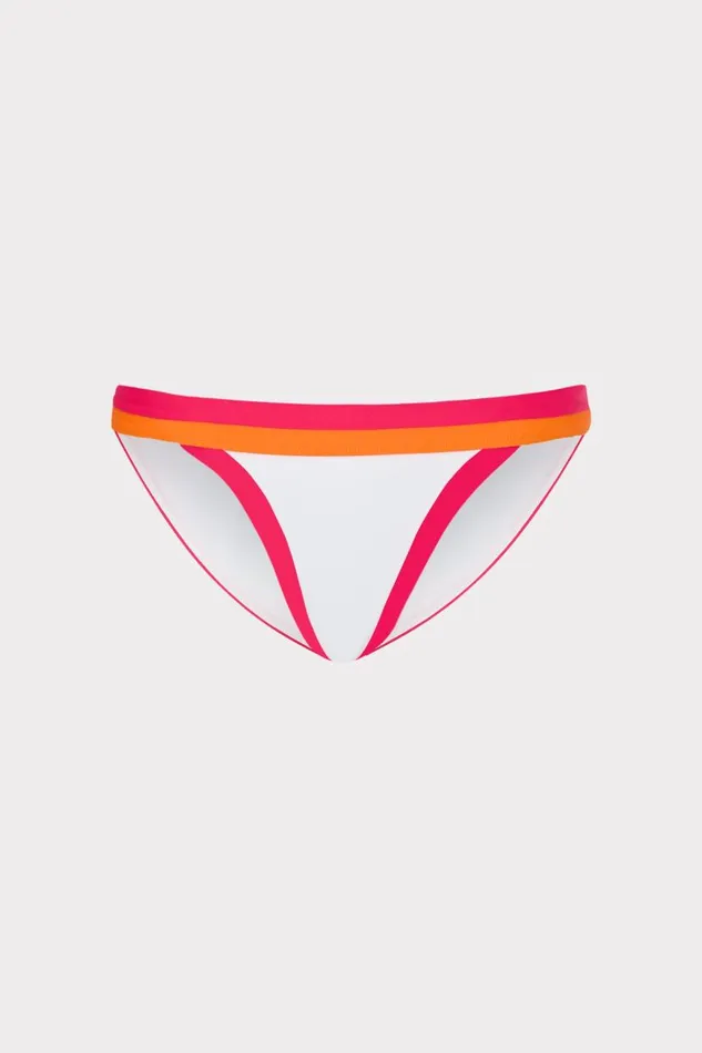 Milly Bikinis Women Amalfi Color Block Bikini Bottom Pink Multi