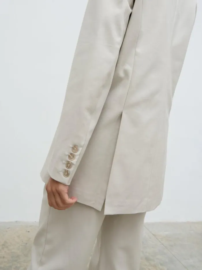 Pretty Lavish Everyday Staples Brady Oversized Boxy Blazer Beige 8211 Women