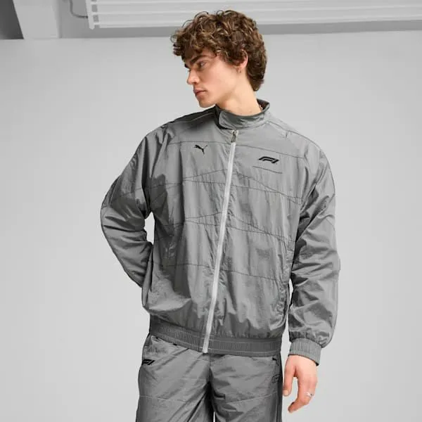 Puma Jackets and Outerwear F1 T7 Oversized 039s Track Jacket Team Silver 8211 Men