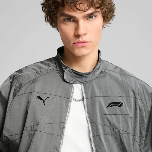 Puma Jackets and Outerwear F1 T7 Oversized 039s Track Jacket Team Silver 8211 Men Puma Jackets and Outerwear F1 T7 Oversized 039s Track Jacket Team Silver 8211 Men