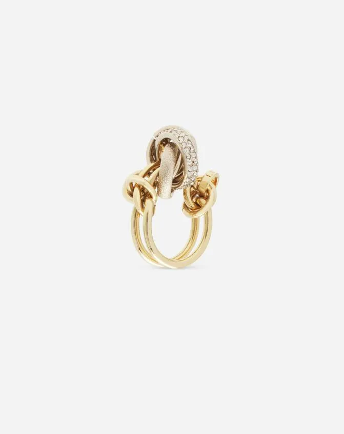 Women Jewelry Lanvin Partition By Knot Ring Goldcrystal Women Jewelry Lanvin Partition By Knot Ring Goldcrystal