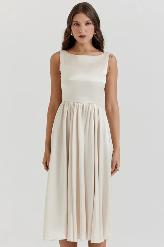 Women Shayla Vintage Cream Midi Dress House Of CB Dresses