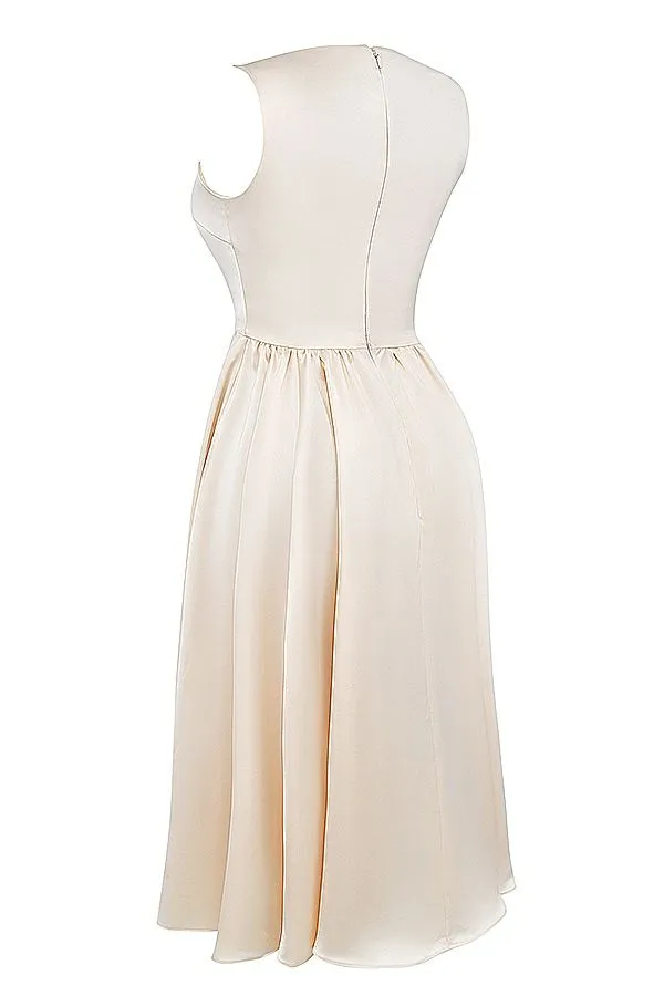 Women Shayla Vintage Cream Midi Dress House Of CB Dresses Women Shayla Vintage Cream Midi Dress House Of CB Dresses