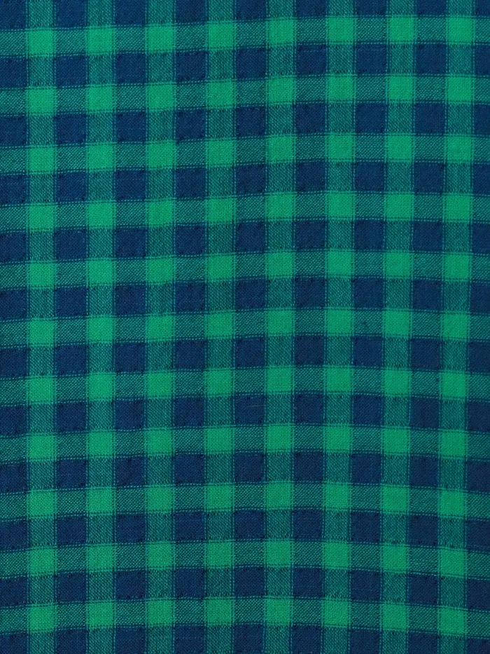 XRENA Pine Sky Caspian Plaid Top Women Tops XRENA Pine Sky Caspian Plaid Top Women Tops