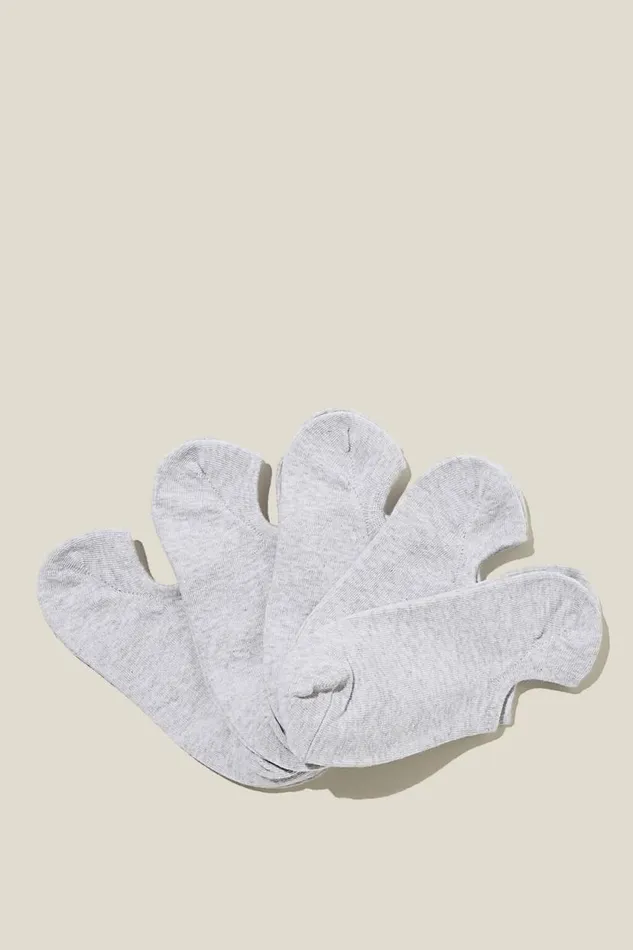5Pk Sports Low Cut Sock Grey Marle Women Cotton On Socks