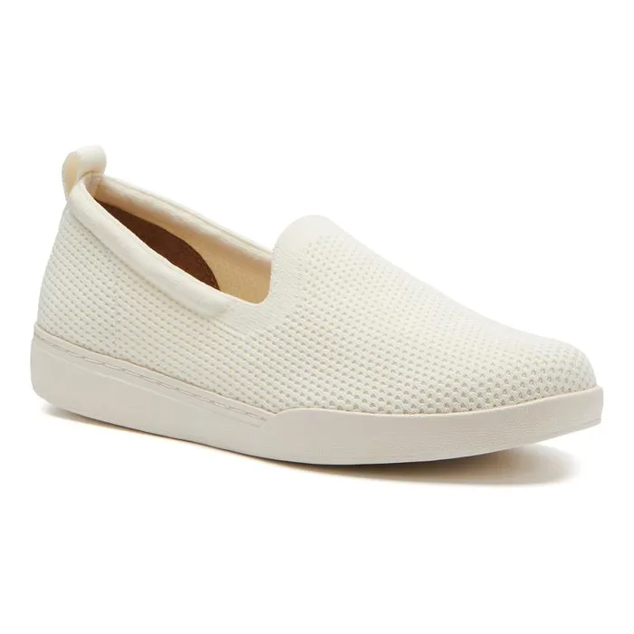 ABEO Encore Knit Slip On Metatarsal White Womens Abeo Sneakers