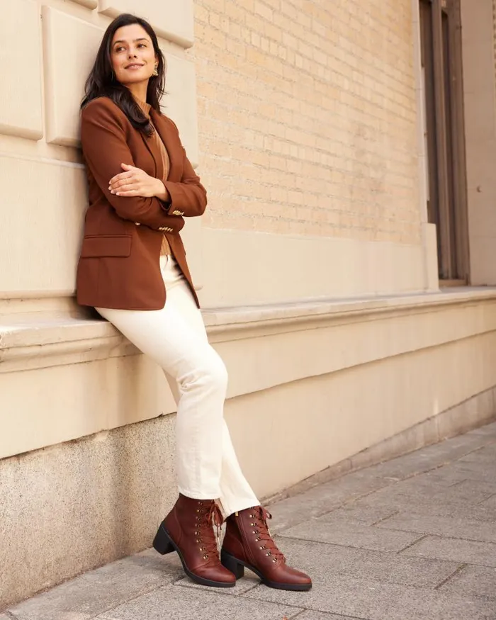 ABEO Metropolis Lace Metatarsal Brown Womens Abeo Boots