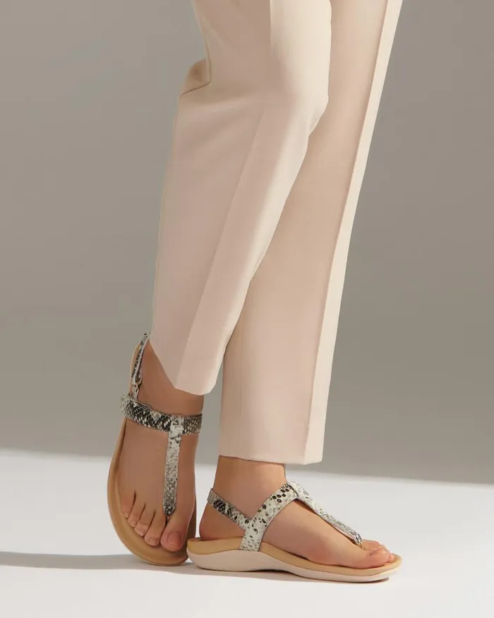 ABEO Oasis T Strap Animal Print Womens Abeo Sandals