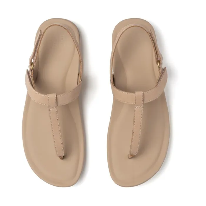 ABEO Oasis T Strap Brown Womens Abeo Sandals