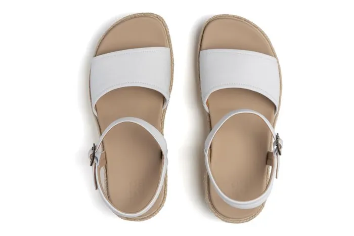 ABEO Solstice Buckle Sandal White Womens Abeo Sandals