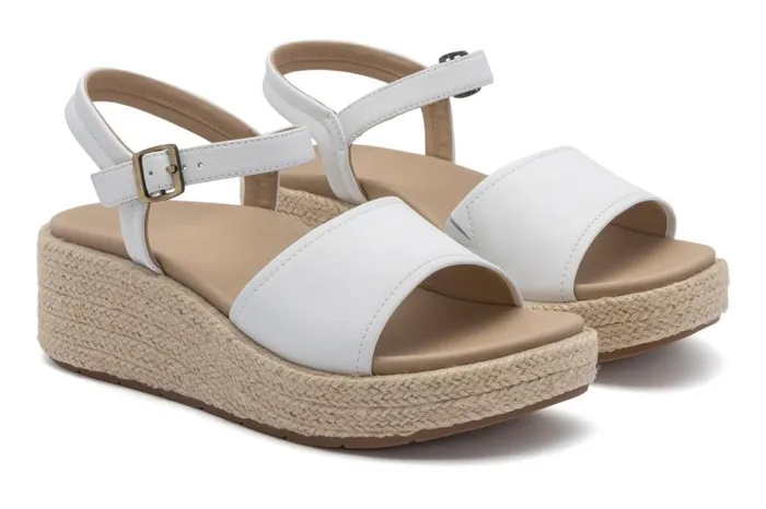 ABEO Solstice Buckle Sandal White Womens Abeo Sandals