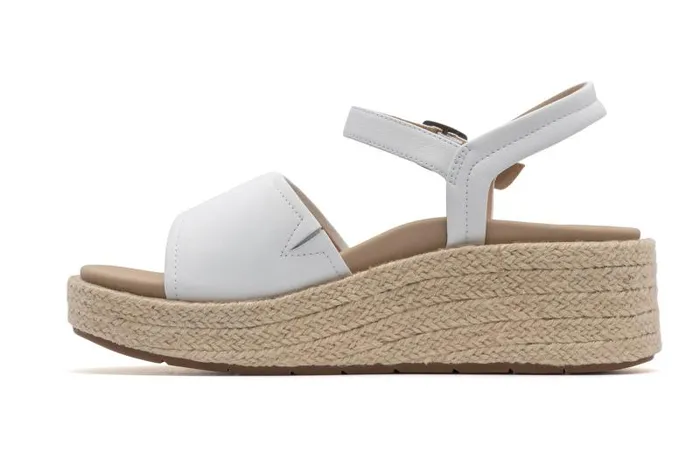 ABEO Solstice Buckle Sandal White Womens Abeo Sandals