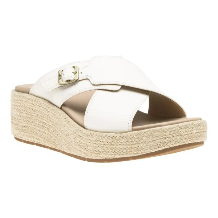 ABEO Solstice Cross Slide White Womens Abeo Sandals
