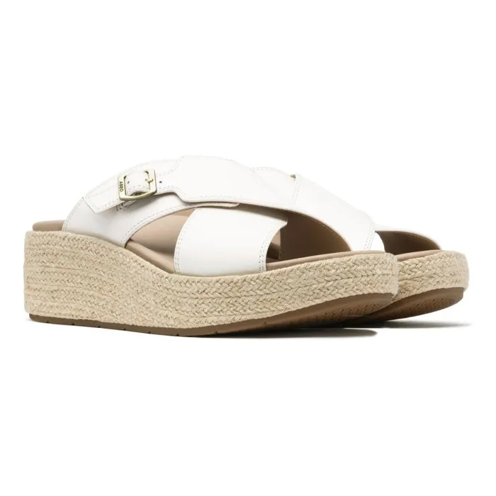 ABEO Solstice Cross Slide White Womens Abeo Sandals