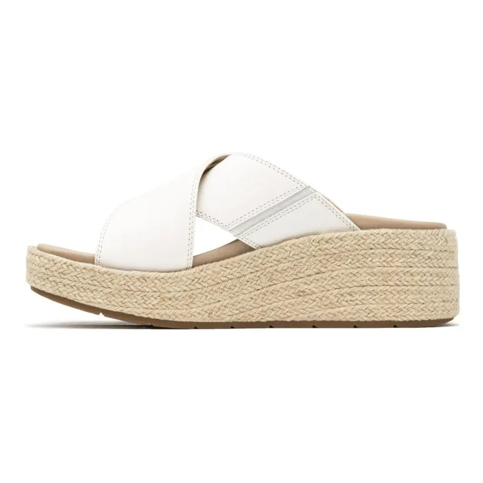 ABEO Solstice Cross Slide White Womens Abeo Sandals