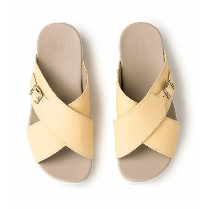 ABEO Solstice Cross Slide Yellow Womens Abeo Sandals