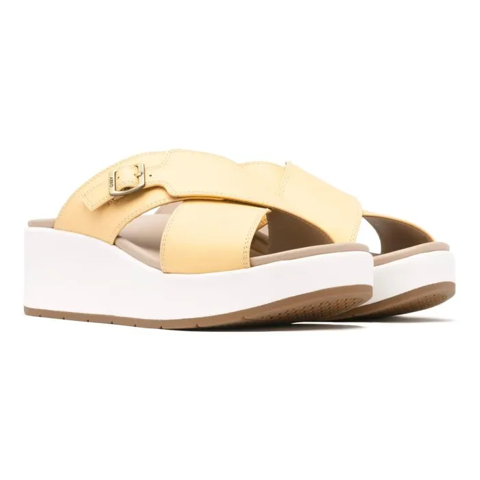 ABEO Solstice Cross Slide Yellow Womens Abeo Sandals
