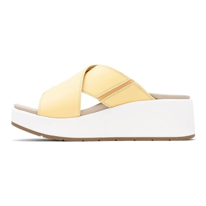 ABEO Solstice Cross Slide Yellow Womens Abeo Sandals