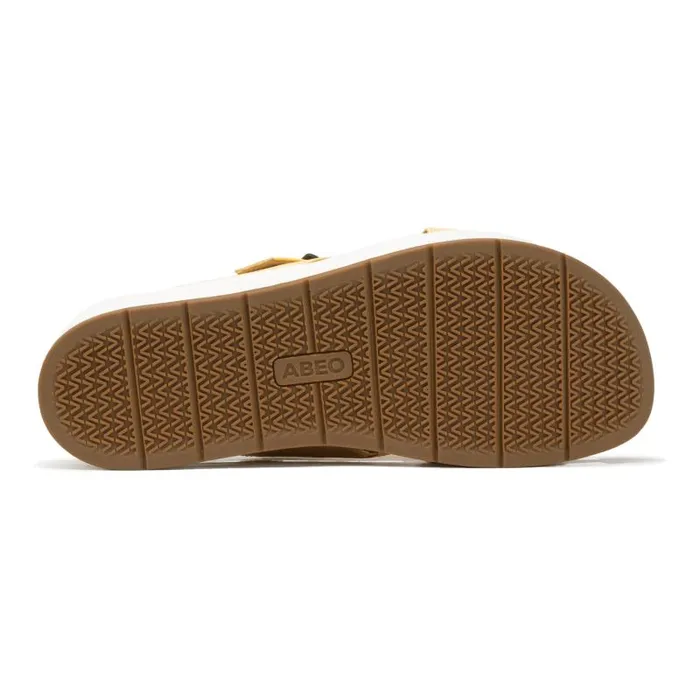 ABEO Solstice Cross Slide Yellow Womens Abeo Sandals
