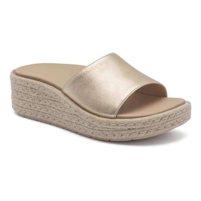 ABEO Solstice Slide Gold Womens Abeo Sandals
