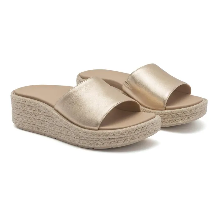 ABEO Solstice Slide Gold Womens Abeo Sandals