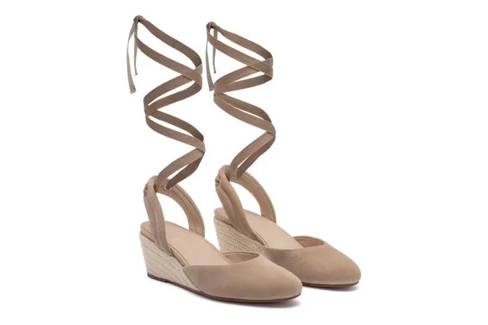 ABEO Veranda Espadrille Lace Beige Womens Abeo Dress