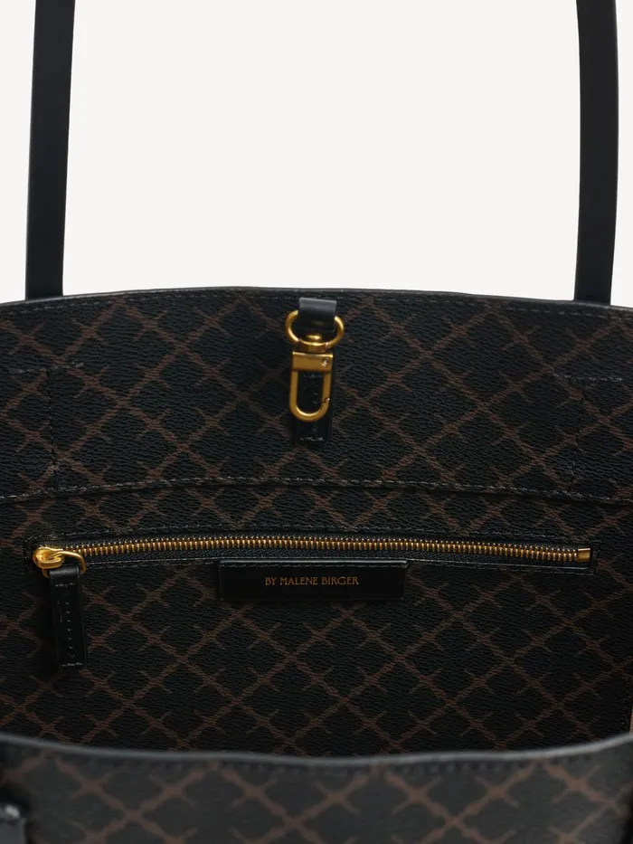 Abigail Printed Tote Bag Dark Chokolate Women By Malene Birger Bags