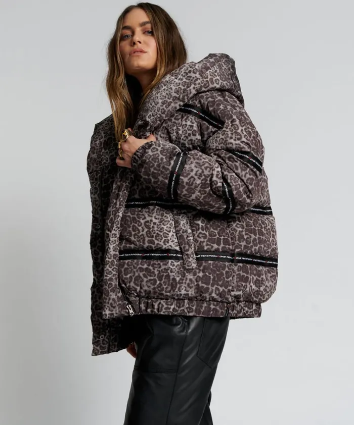 ADDICTED ANIMAL PUFFA JACKET Women One Teaspoon Puffa Jackets ADDICTED ANIMAL PUFFA JACKET Women One Teaspoon Puffa Jackets