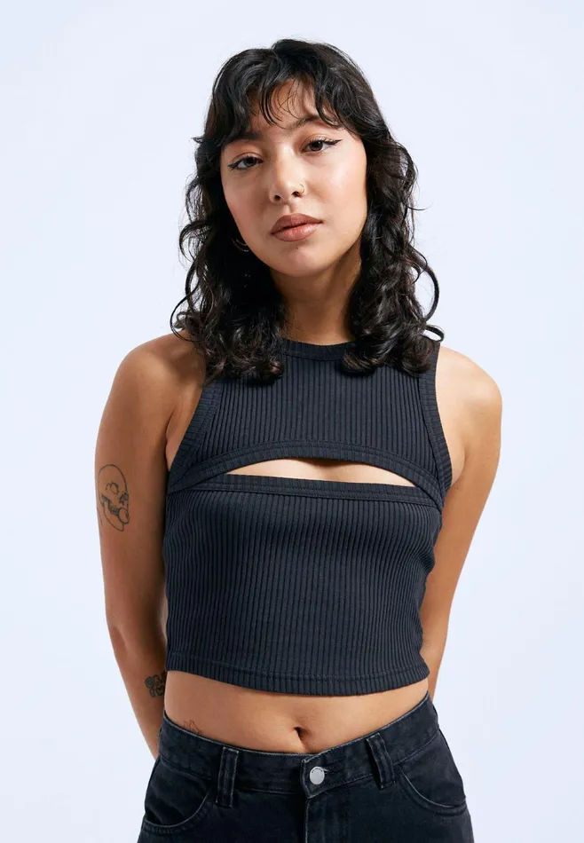 Ainslee Top 8211 Off Black Off Black Women Dr Denim Tees and Tanks