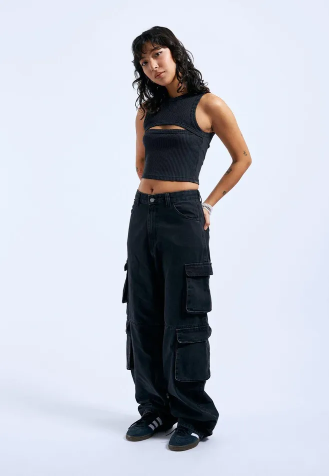 Ainslee Top 8211 Off Black Off Black Women Dr Denim Tees and Tanks