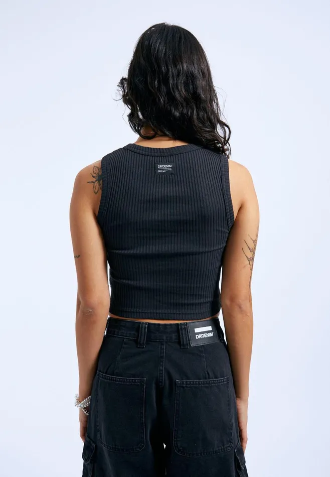 Ainslee Top 8211 Off Black Off Black Women Dr Denim Tees and Tanks