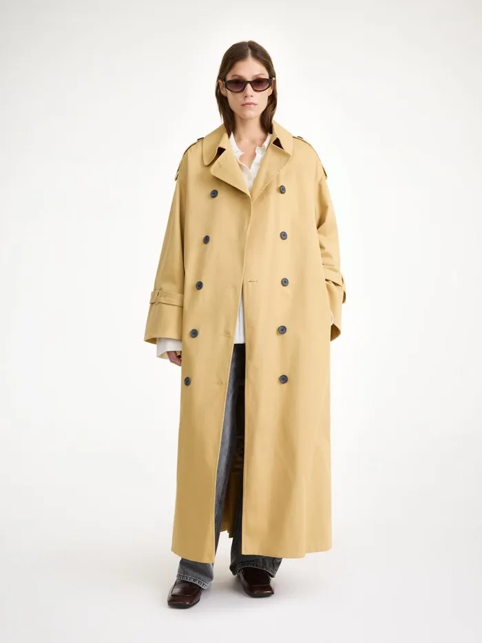 Alanis Trench Coat Sand Beige Women By Malene Birger Coats and Jackets