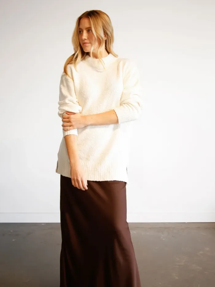 Alexis Boucle Sweater Almond Women Sweaters Able