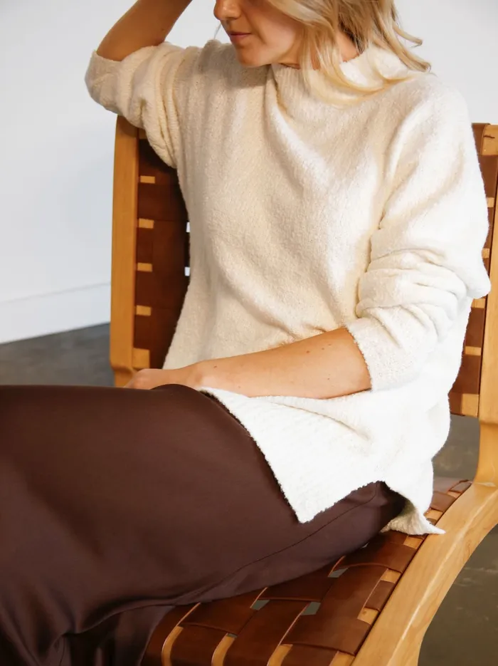 Alexis Boucle Sweater Almond Women Sweaters Able