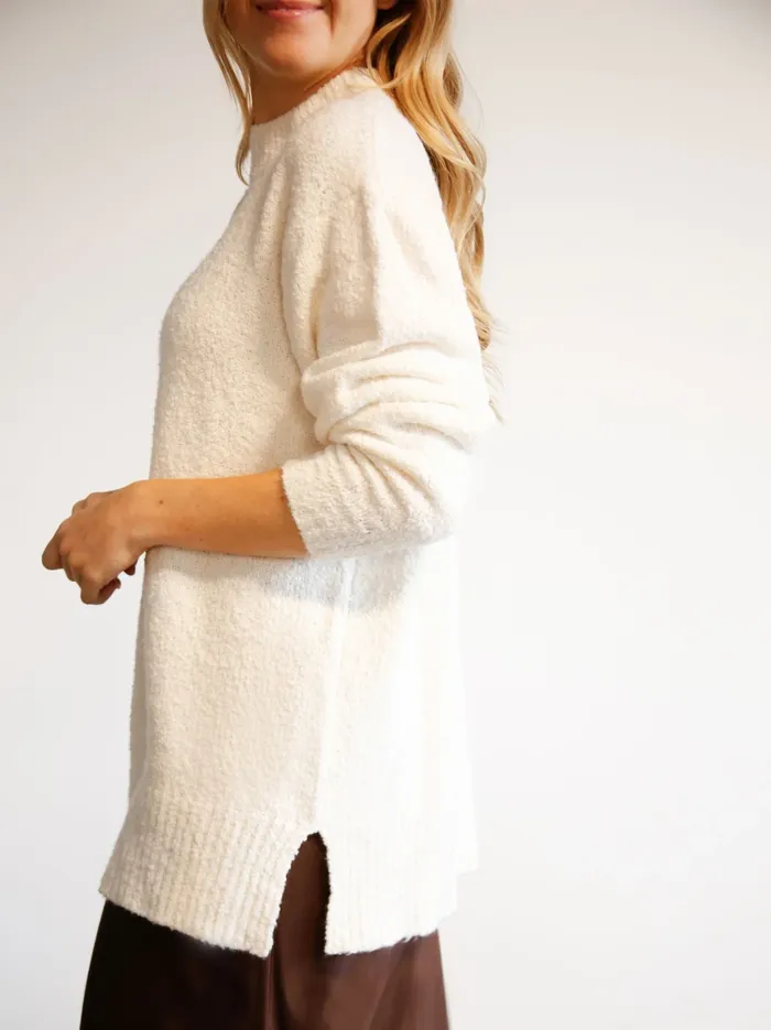 Alexis Boucle Sweater Almond Women Sweaters Able