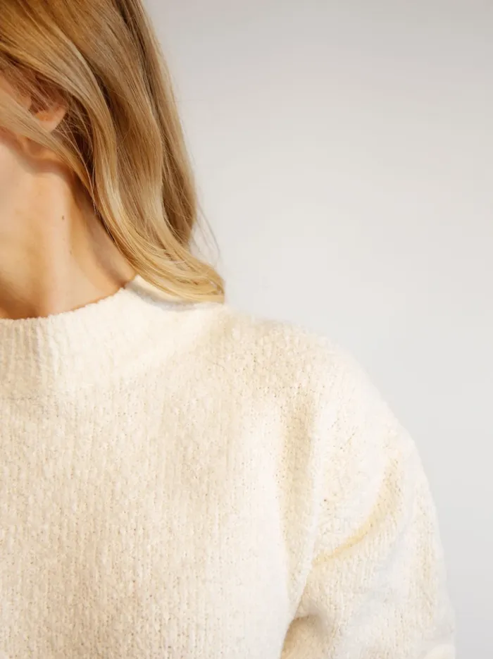 Alexis Boucle Sweater Almond Women Sweaters Able