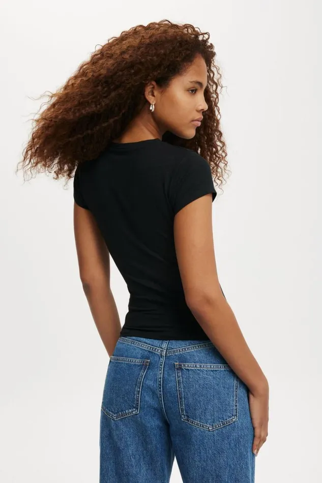 All Day Crew Tee Black Women Cotton On Tops All Day Crew Tee Black Women Cotton On Tops