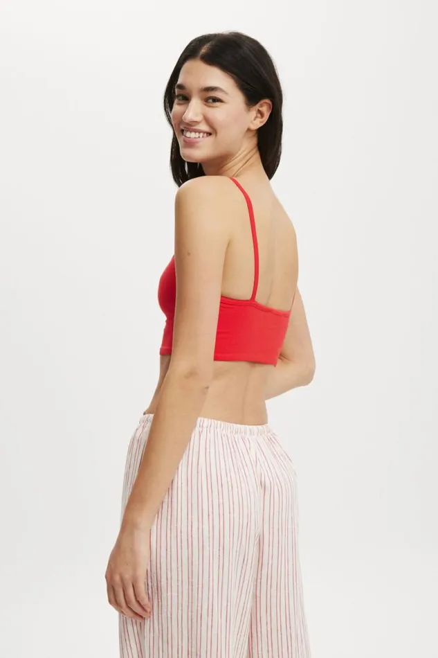 All Day Micro Crop Cami Racer Red Women Cotton On Tops All Day Micro Crop Cami Racer Red Women Cotton On Tops