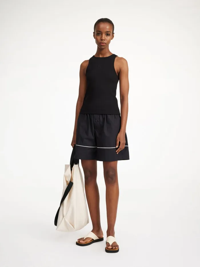 Amanias Tank Top Black Women By Malene Birger Tops and Blouses