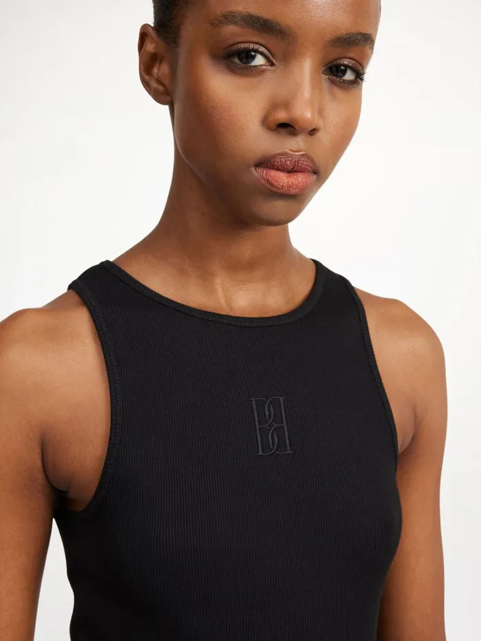 Amanias Tank Top Black Women By Malene Birger Tops and Blouses
