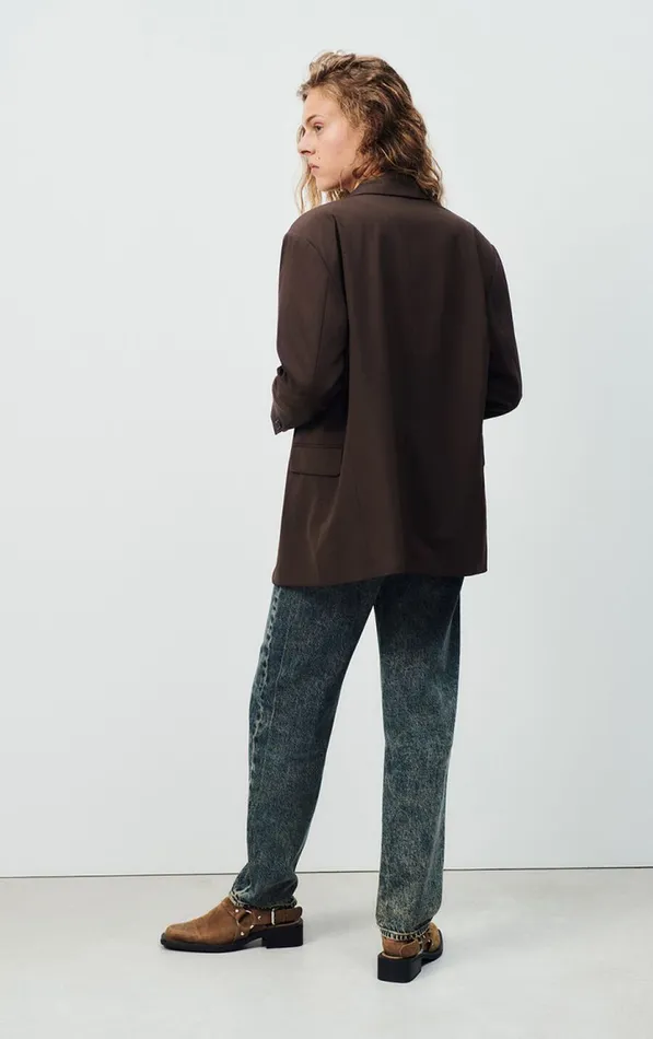 American Vintage Jackets and Blazers Women Blazer Kabird Cacao American Vintage Jackets and Blazers Women Blazer Kabird Cacao